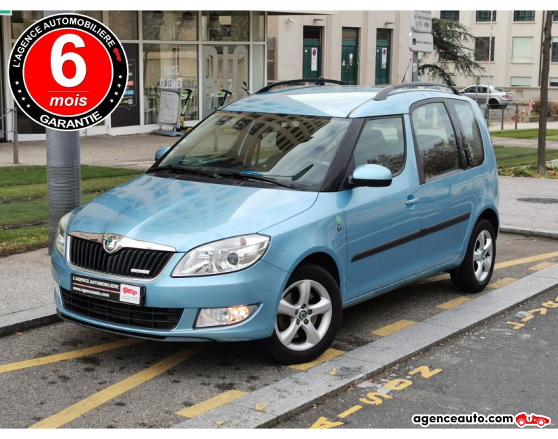 Achat voiture occasion, Auto occasion pas cher | Agence Auto Skoda Roomster 1.2 TDi 75 FAP GreenLine Euro V Bleu Année 2012 Manuelle Diesel
